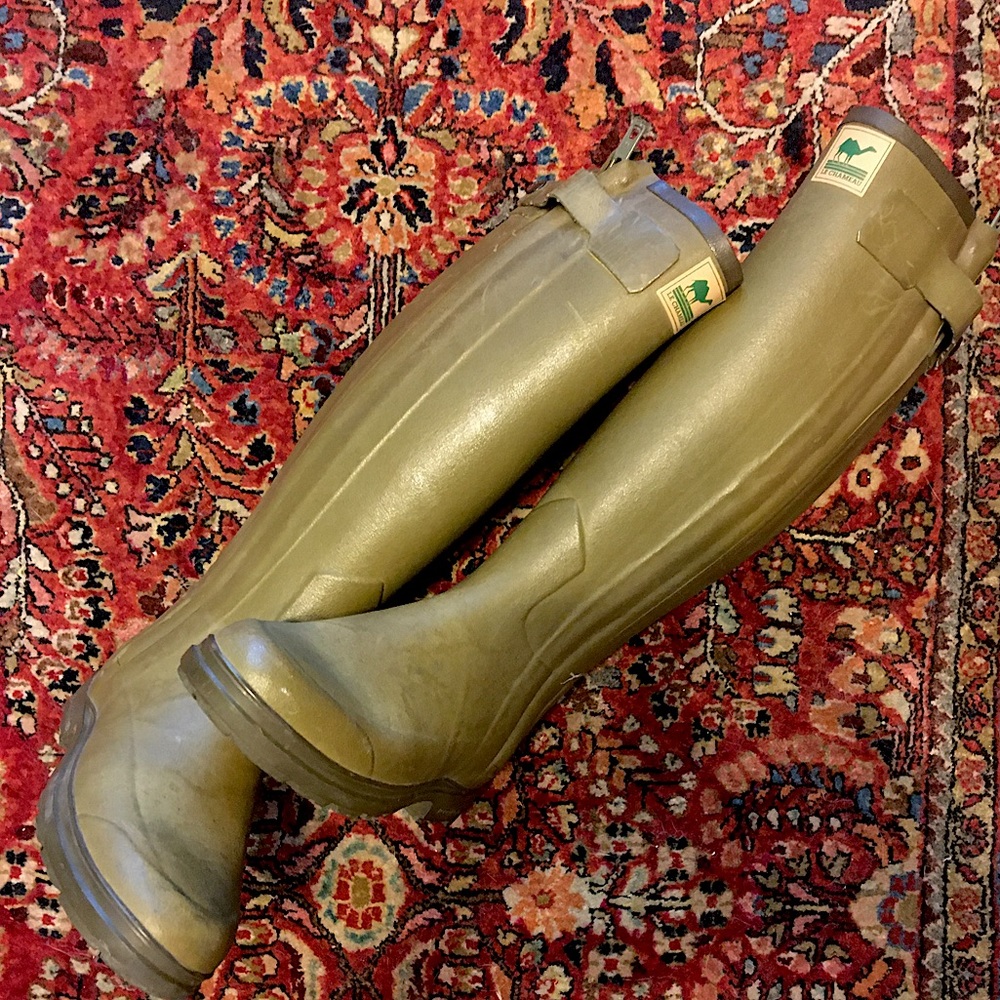 Size 7 Le Chameau rubber waterproof knee high rain boots